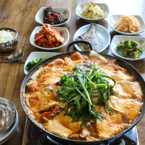 전통맷돌순두부